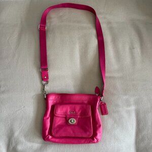 Coach All Leather Crossbody Bag Pink